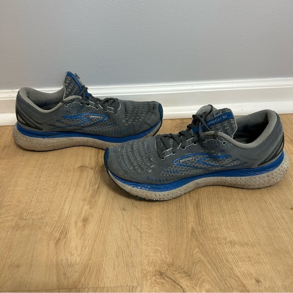 Brooks Glycerin 19 Gray Blue Athletic Running Shoes Sneakers Men’s Size 10 - Picture 5 of 8